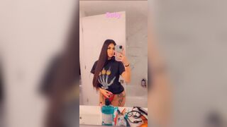 Aliza Jane onlyfans Baby briskly jumping on a dildo